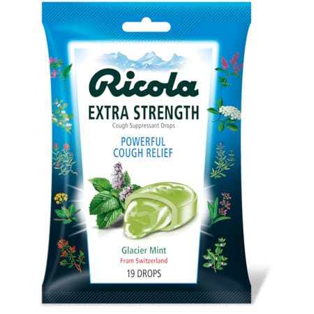 Ricola Ricola Extra Strength Glacier Mint Throat Drops 19 Count, PK24 3120
